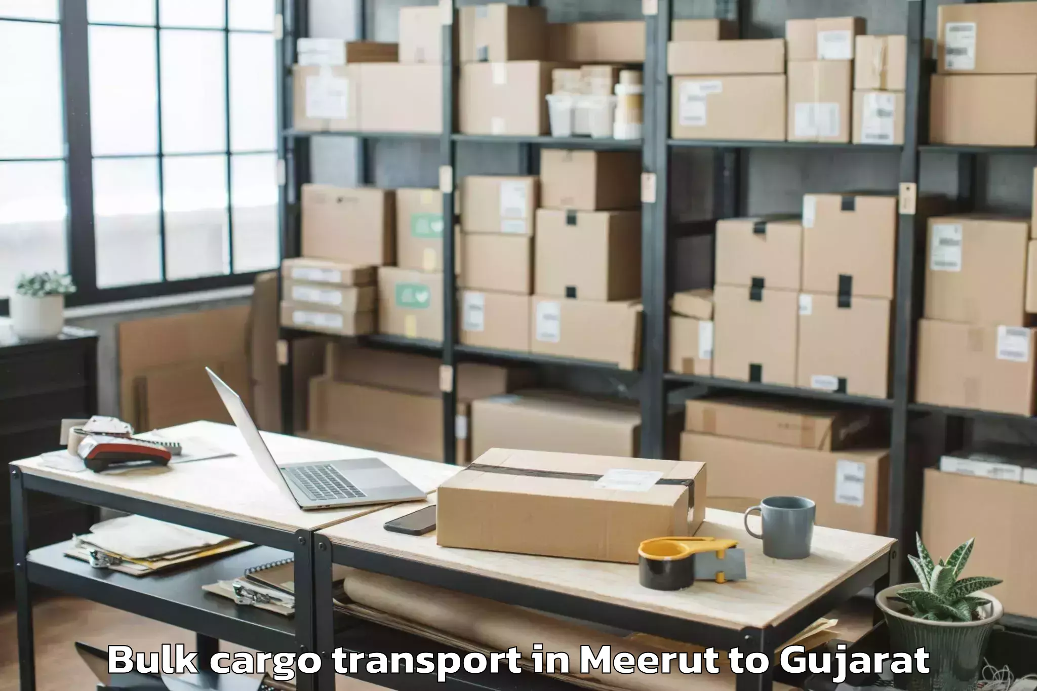 Top Meerut to Deesa Bulk Cargo Transport Available